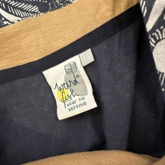 Weird Fish Wear The Weekend Floral Dress Charcoal Gray Black White Floral 14 - Picture 5 of 6